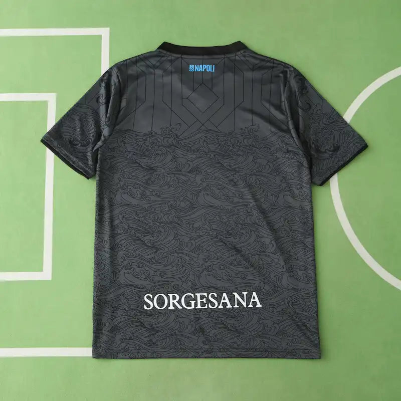 S.S.C. Napoli Third Fan Version 2024/25 – Black Samurai Jacquard Football Jersey