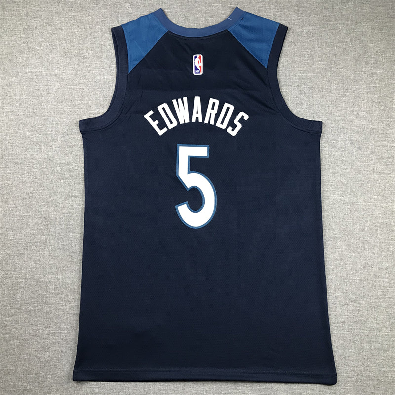 Anthony Edwards #5 Minnesota Timberwolves Navy Icon Edition Swingman Jersey – Nike