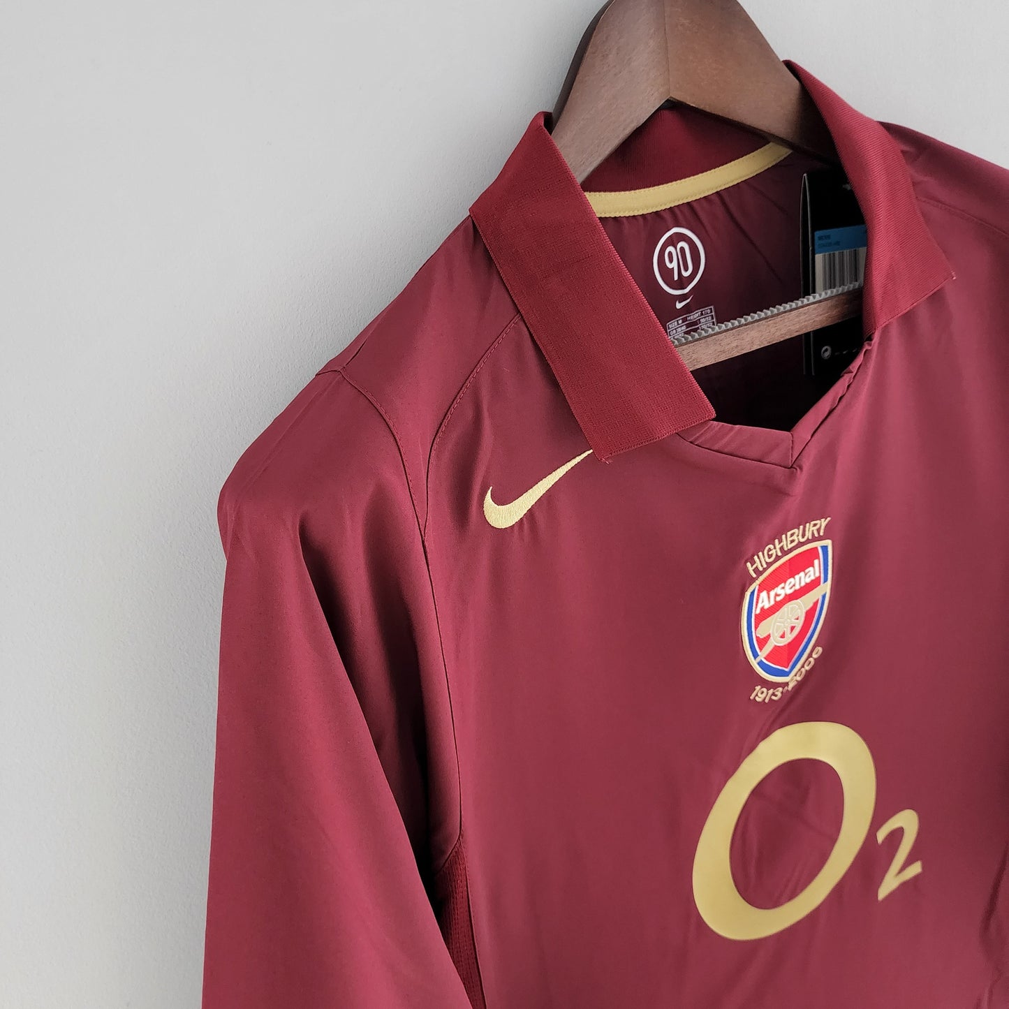 Arsenal 2005-06 Highbury Farewell Home Jersey Long-Sleeved – Nike Dark Red O2 Retro Football Shirt | Henry Bergkamp Era