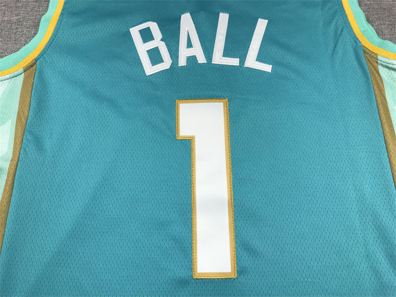 Men's Charlotte Hornets LaMelo Ball #1 Teal 2023/24 Swingman Jerseys - City Edition