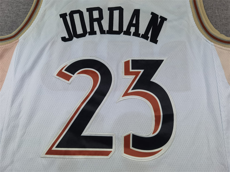 Michael Jordan #23 Chicago Bulls Nike White Rose Gold 2024-25 City Edition "United Center 30th Anniversary" Swingman Jersey
