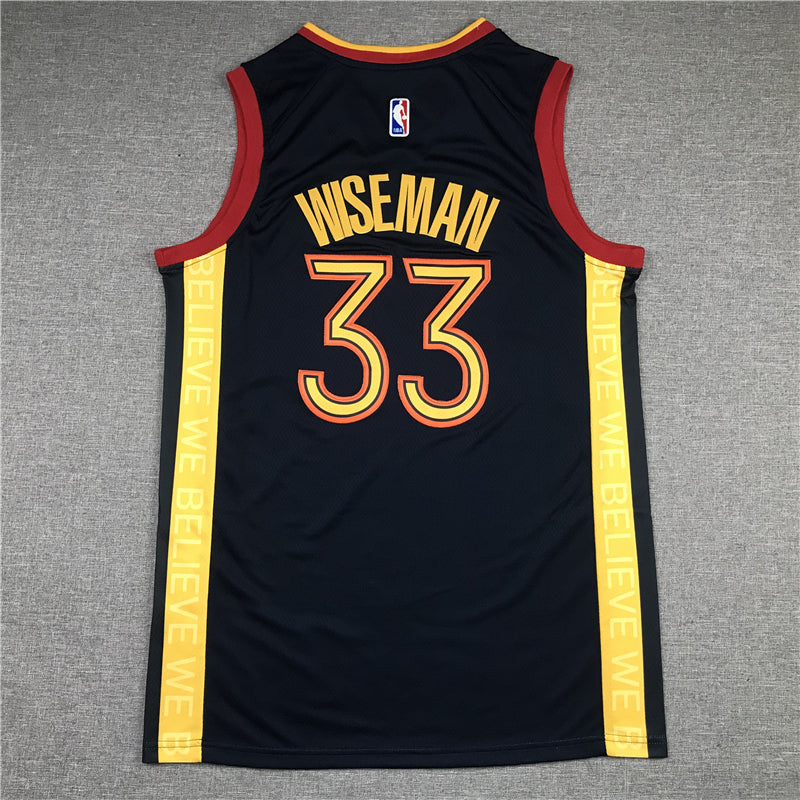 Men's Golden State Warriors James Wiseman #33 Navy Hardwood Classics Jerseys