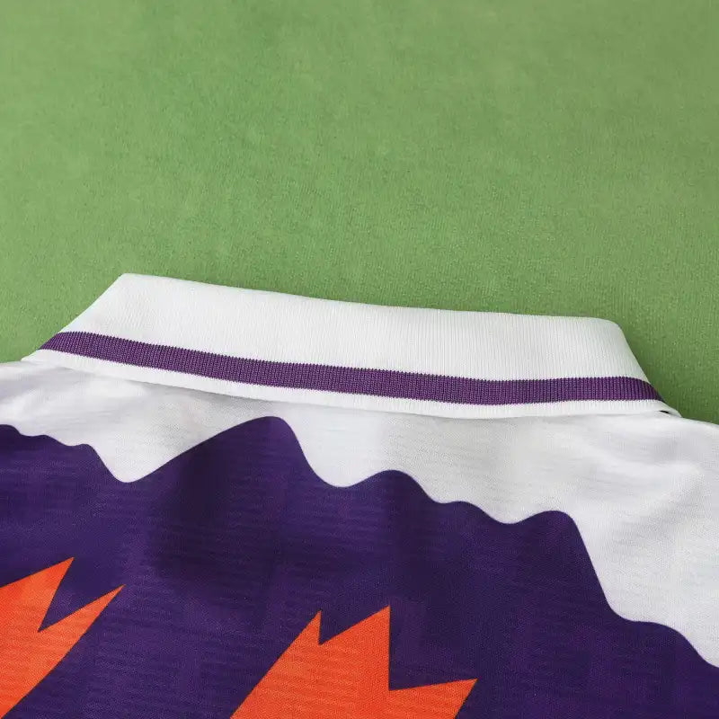 Scotland National Team Away Retro Fan Version 1991/93 – White Orange Purple Claw Print Football Shirt
