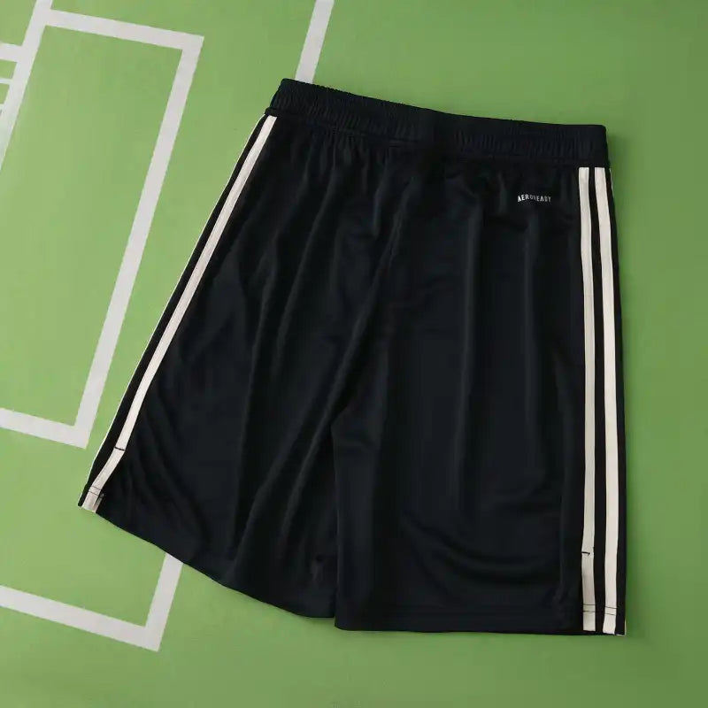 FC Bayern München Third Shorts 2025/26 – Black & White Stripe Football Shorts