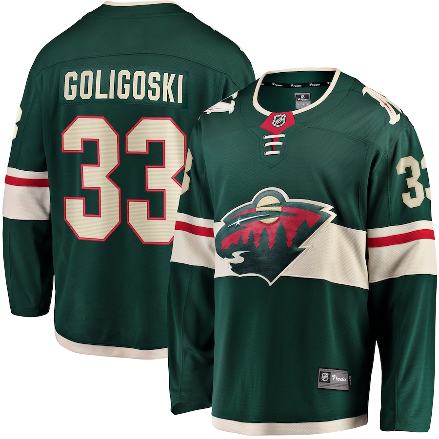 Men's Minnesota Wild Alex Goligoski #33 Green Home Breakaway Player Jerseys