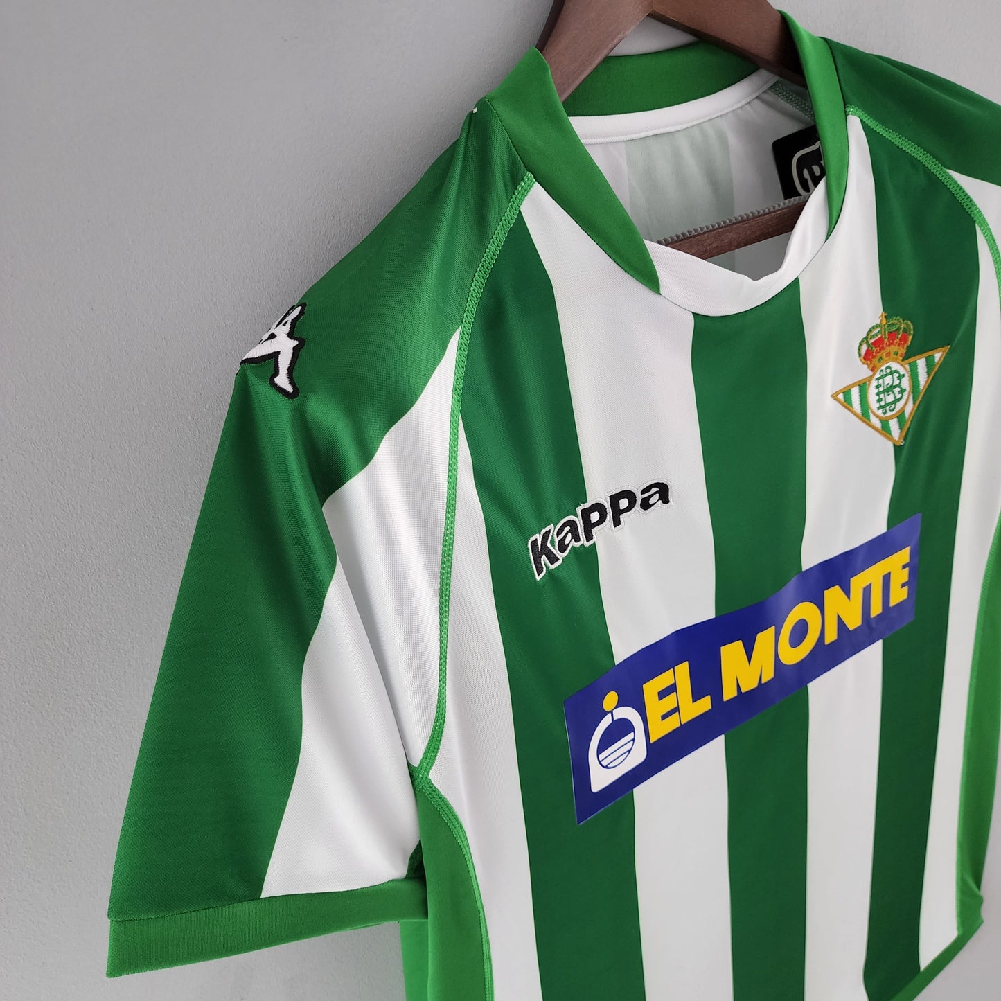 Real Betis 2001-02 Home Jersey – Green & White Stripes Kappa El Monte Retro La Liga Football Shirt | Classic Andalusia Betis Kit