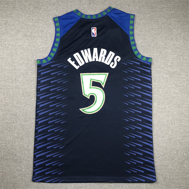 Anthony Edwards #5 Minnesota Timberwolves Royal Blue 2022-23 City Edition Swingman Jersey – Nike Retro WOLVES