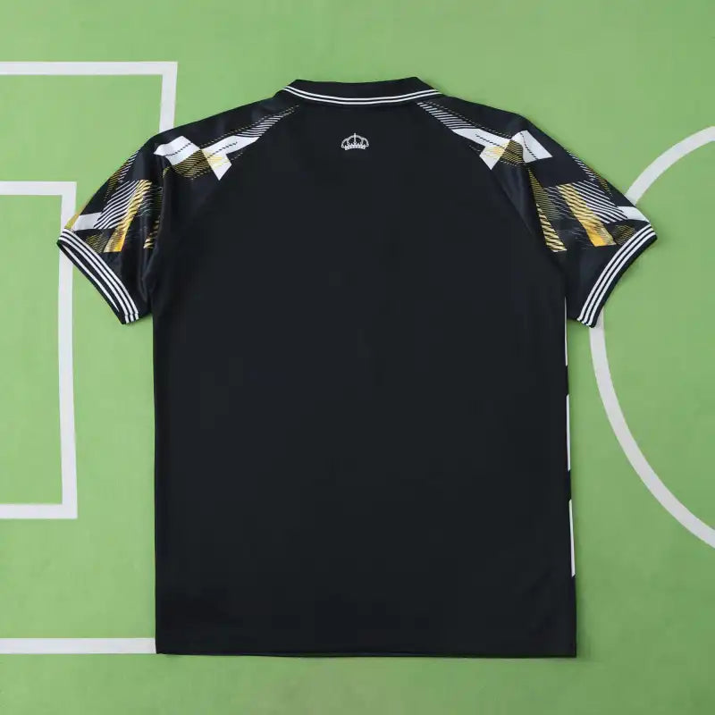 Real Madrid CF Fan Version Jersey 2025/26 – Black & White Geometric Football Shirt