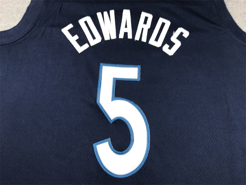 Anthony Edwards #5 Minnesota Timberwolves Navy Icon Edition Swingman Jersey – Nike