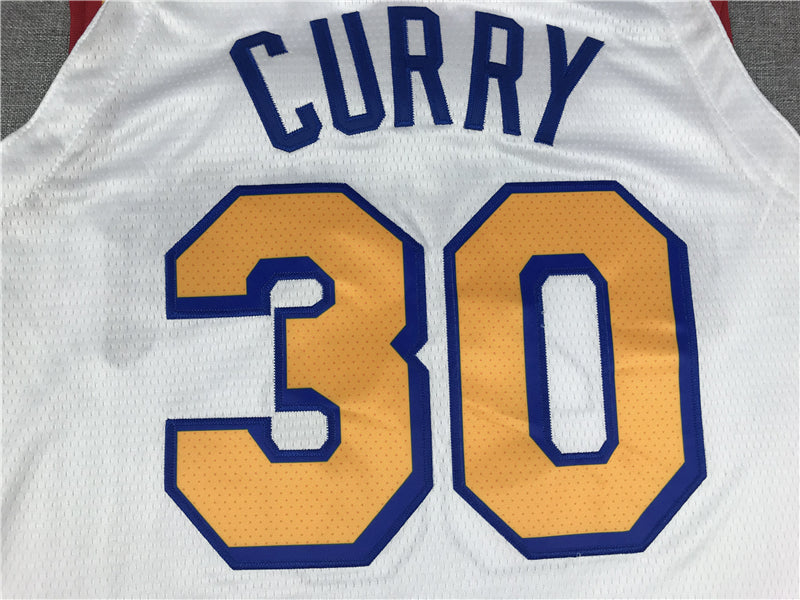 Stephen Curry #30 Golden State Warriors Nike White "San Francisco" Classic Edition Tri-Color Collar Swingman Jersey