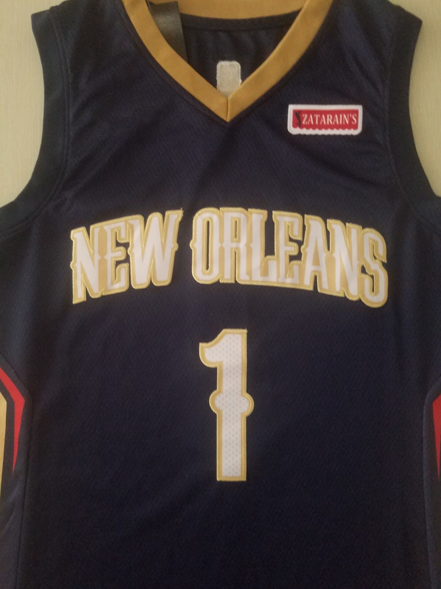 Men's New Orleans Pelicans Zion Williamson #1 NBA Dark Blue Swingman Jerseys