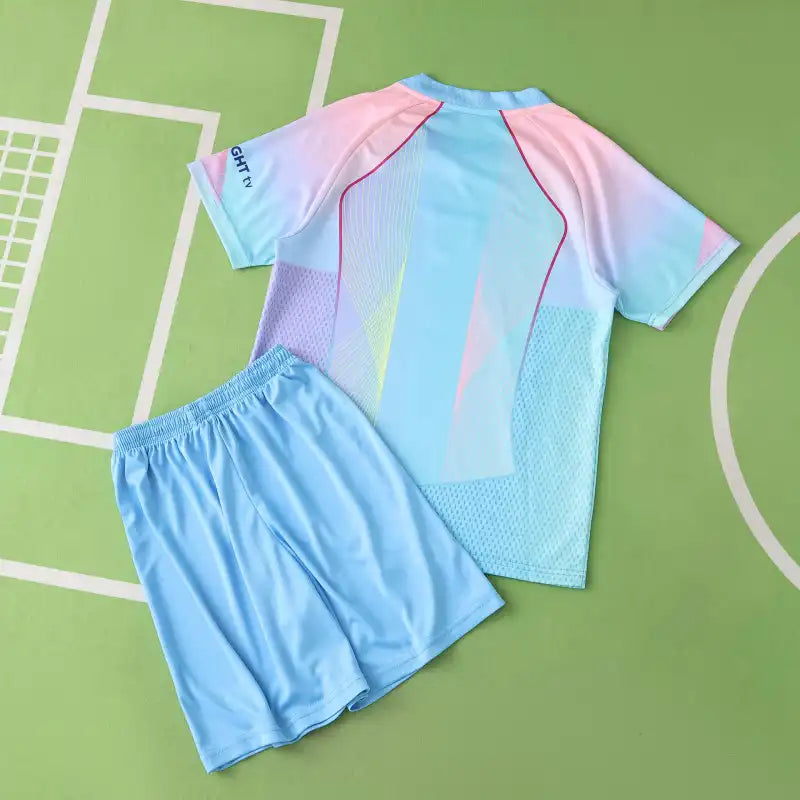 FC Barcelona Concept Kids Kit 2025/26 — Sky Blue & Pink Gradient Jersey & Shorts Set