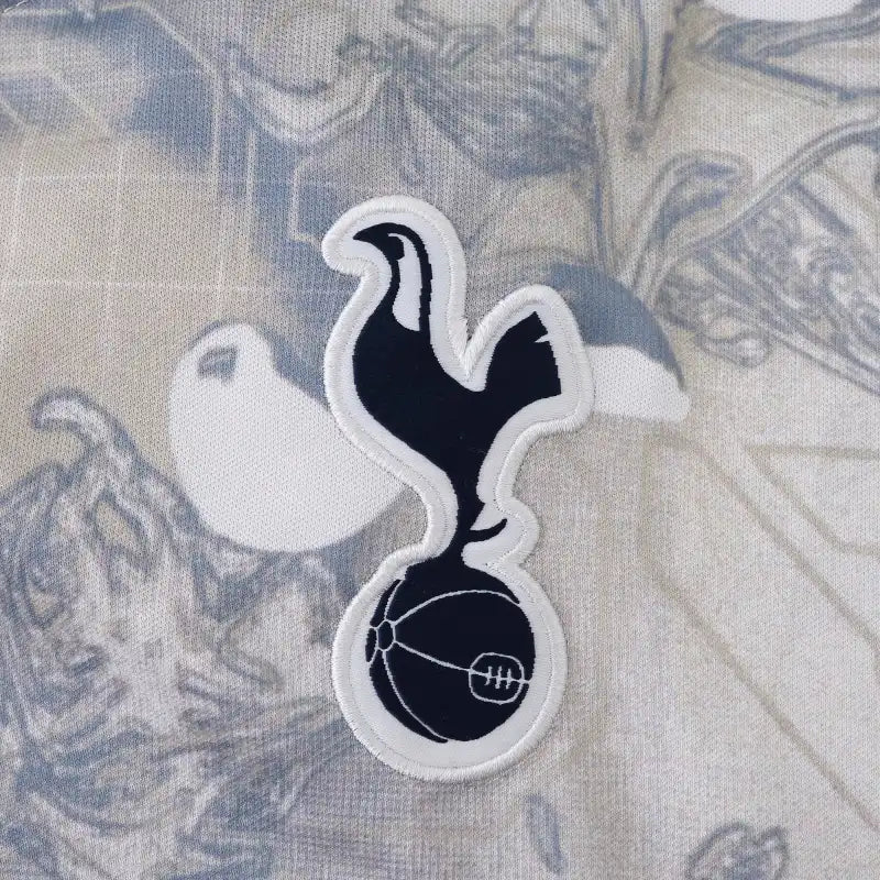 Tottenham Hotspur Training Top Fan Version 2025/26 – Stone White All-Over Print Pre-Match Shirt