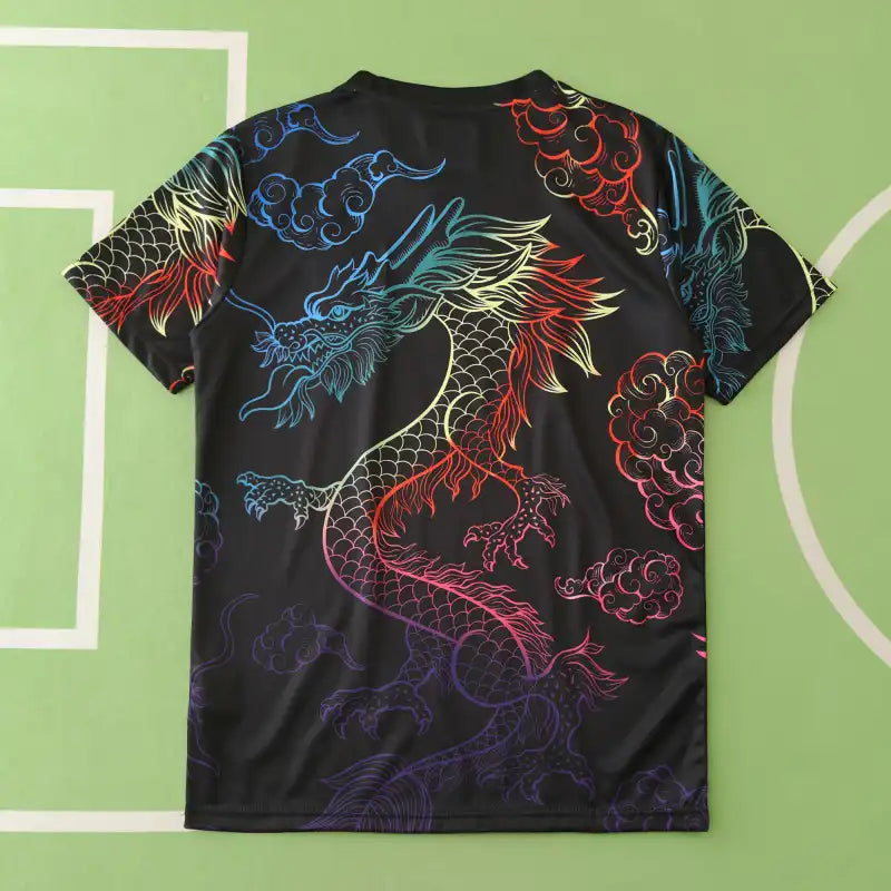 Real Madrid 2024/25 Black Rainbow Dragon Concept Jersey – Black Multicolour Adidas Fan Version