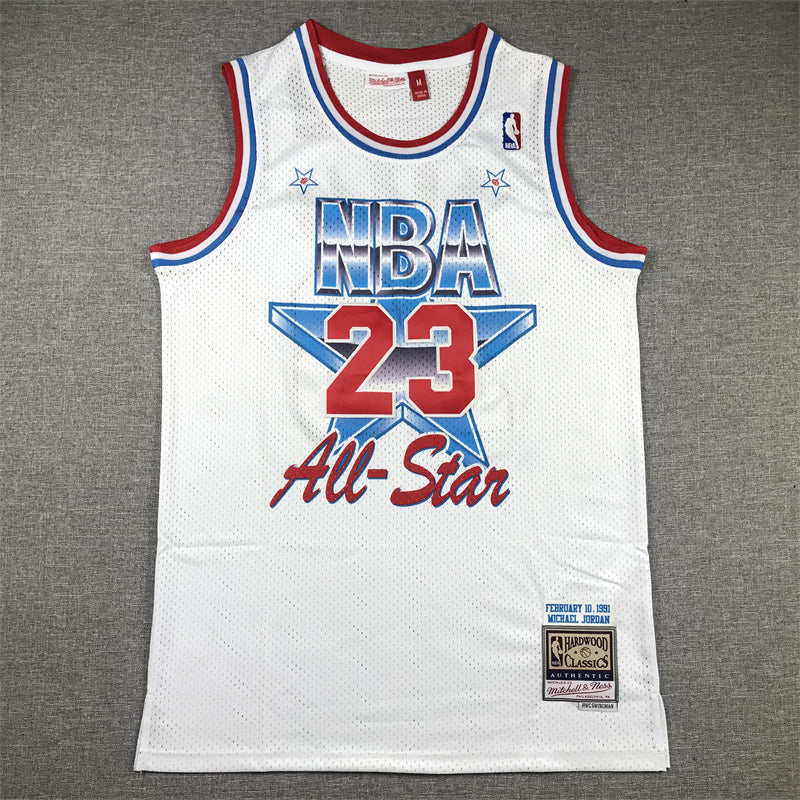 Michael Jordan #23 1991 NBA All-Star Game Mitchell & Ness White Hardwood Classics Authentic Jersey