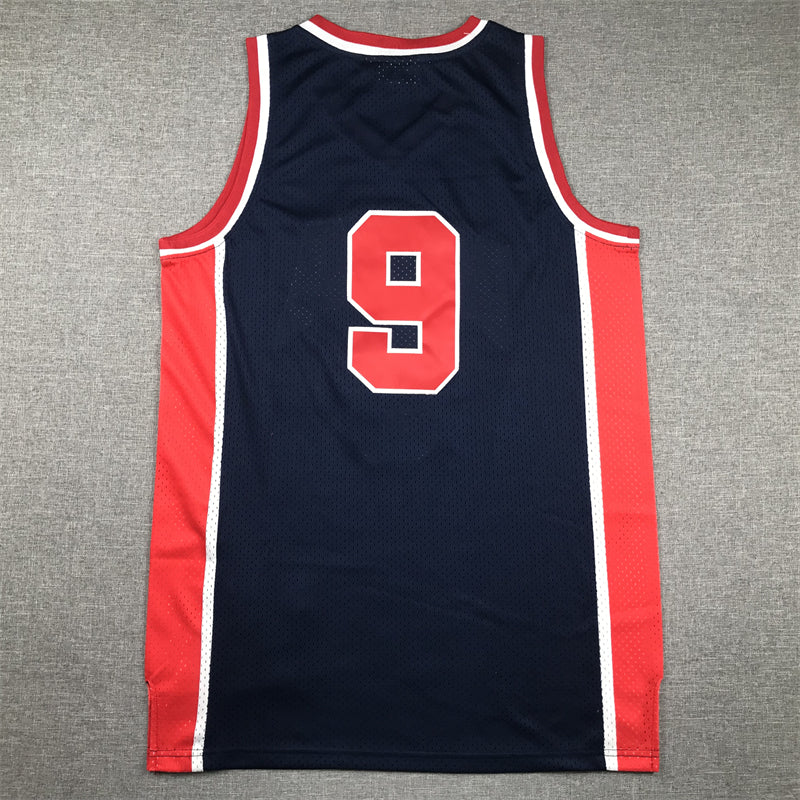 Michael Jordan #9 Team USA Mitchell & Ness 1984 Los Angeles Olympics Navy Hardwood Classics Authentic Jersey