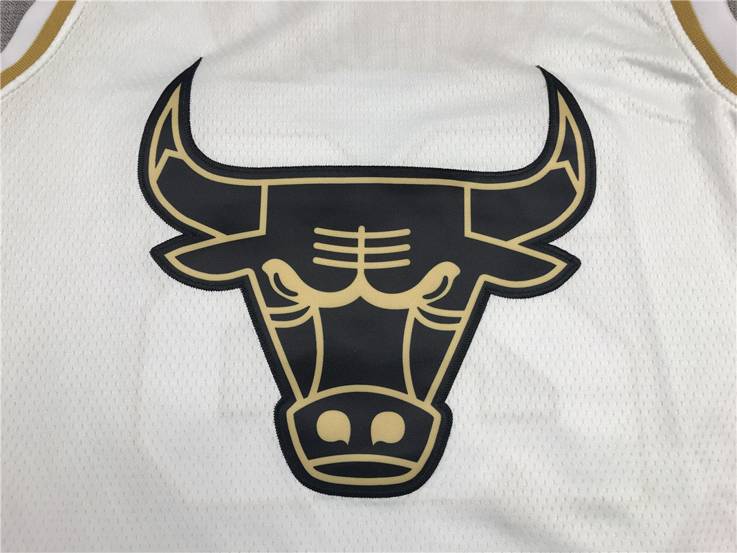 Michael Jordan #23 Chicago Bulls Nike White Golden Edition Swingman Jersey