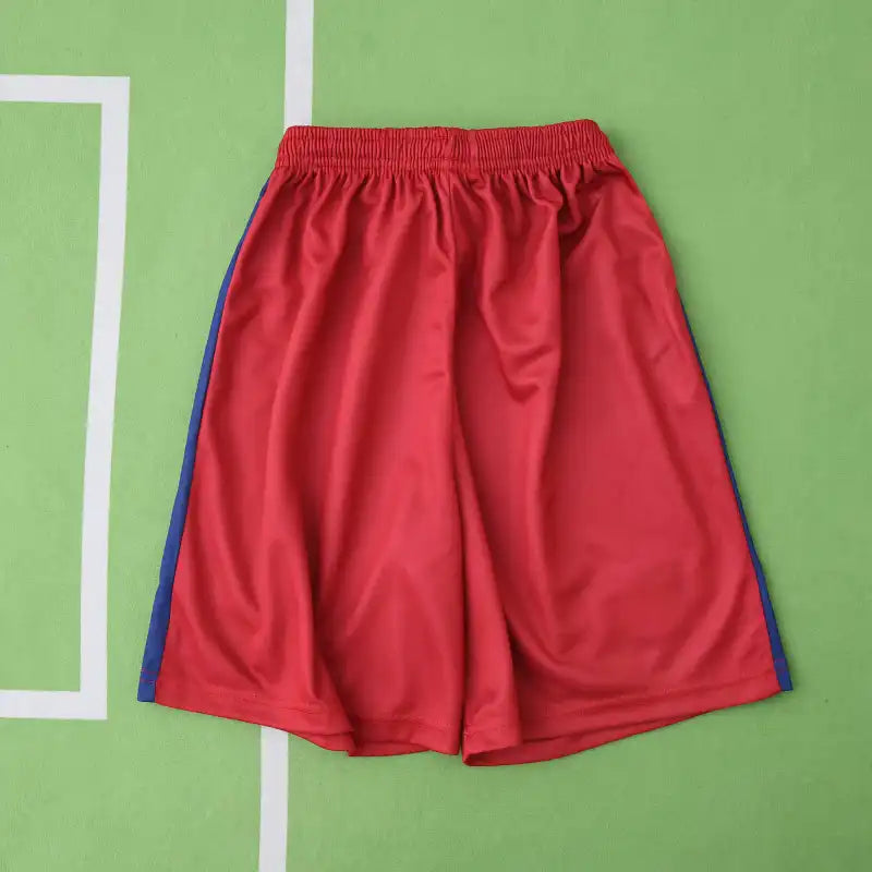 FC Barcelona Home Kids Kit 2015/16 Retro — Blue Red Stripe Qatar Airways Classic Children Jersey & Shorts Set