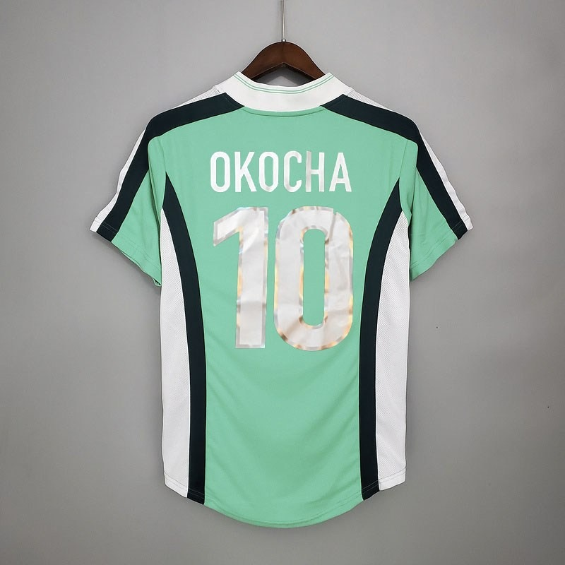 Nigeria 1998 World Cup Home Retro Soccer Jersey – Nike NFA Okocha Yekini Kanu Super Eagles Kit