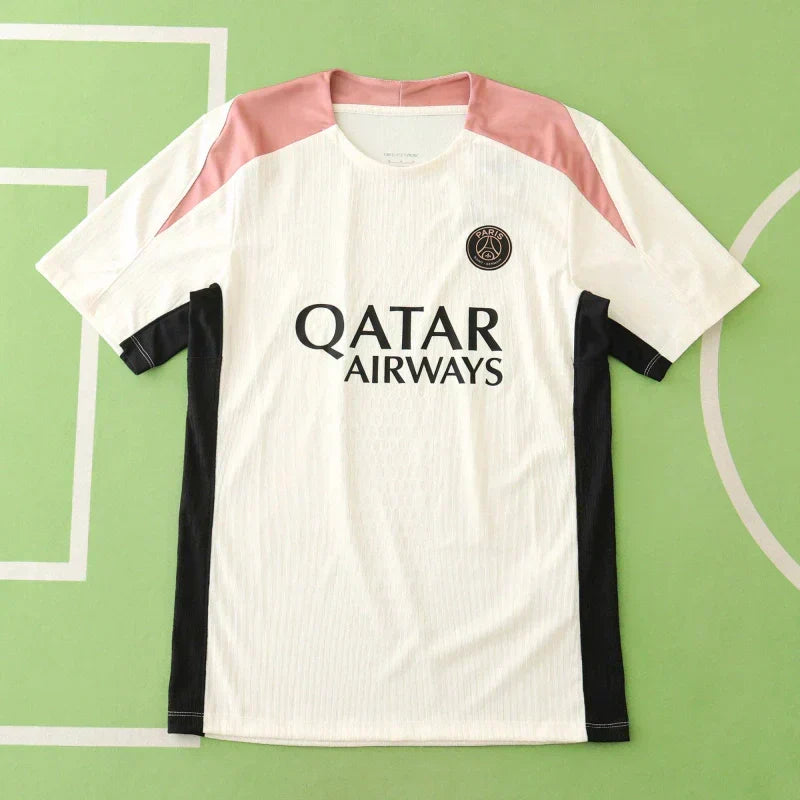 PSG 2024/25 Concept Jersey – White Pink Black Tri-Color Fan Version