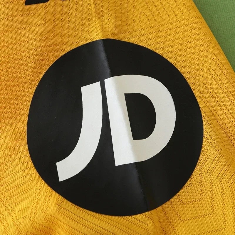 Wolverhampton Wanderers Home Fan Version 2024/25 – Old Gold Premier League Football Jersey | Wolf Crest DEBET SUDU Kit