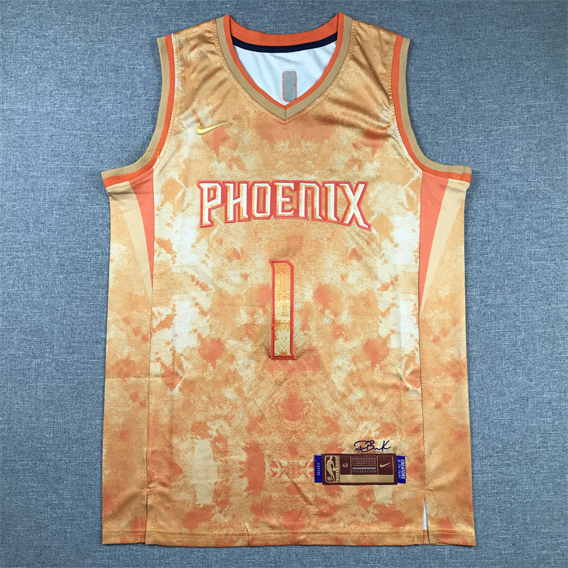 Men's Phoenix Suns Devin Booker #1 Orange Select Series Swingman Jerseys