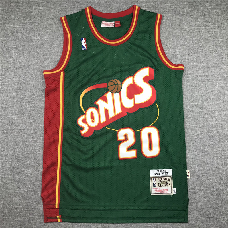 Gary Payton #20 Seattle SuperSonics Green Swingman Jersey – Mitchell & Ness 1995-96 Hardwood Classics