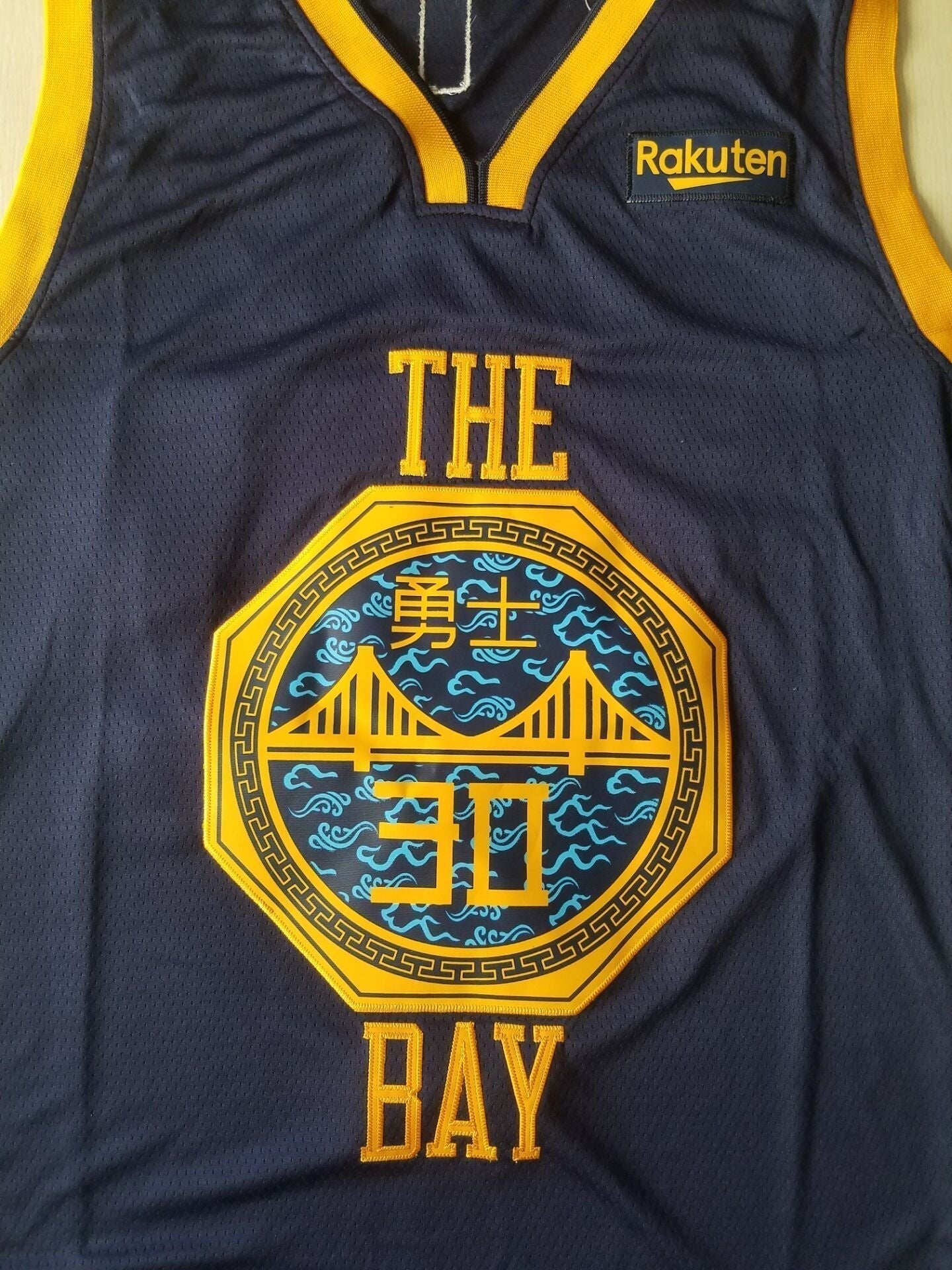 Stephen Curry #30 Golden State Warriors Navy "The Bay" Chinese New Year Octagon Badge "勇士" Chinese Characters City Edition Swingman Jersey