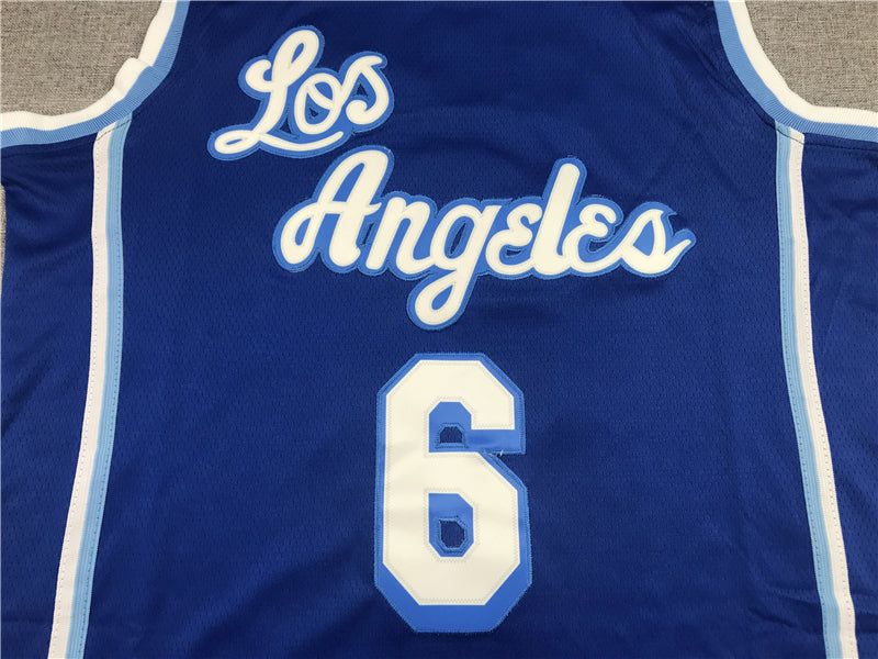 LeBron James #6 Los Angeles Lakers Royal Blue 2021-22 Classic Edition Swingman Jersey – Nike Cursive