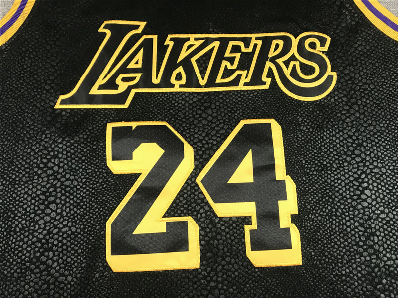 Men's Black mamba Los Angeles Lakers Kobe Bryant #24 Jerseys peach heart
