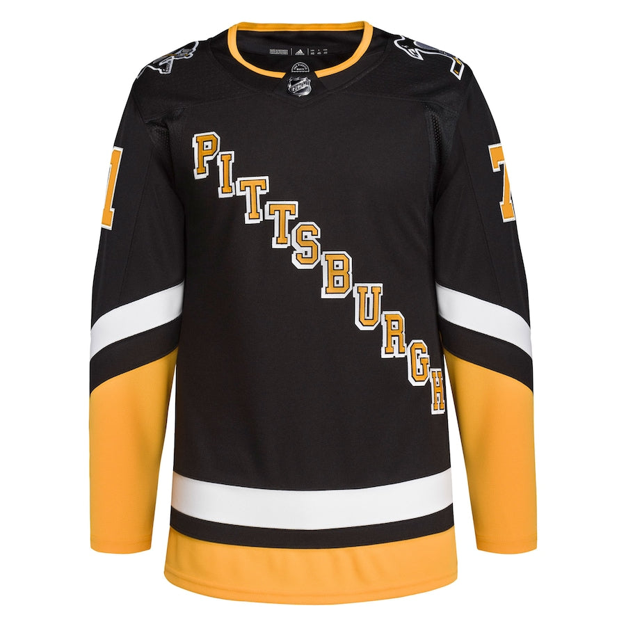 Men's Pittsburgh Penguins Evgeni Malkin adidas Black Alternate Primegreen Authentic Player Jersey