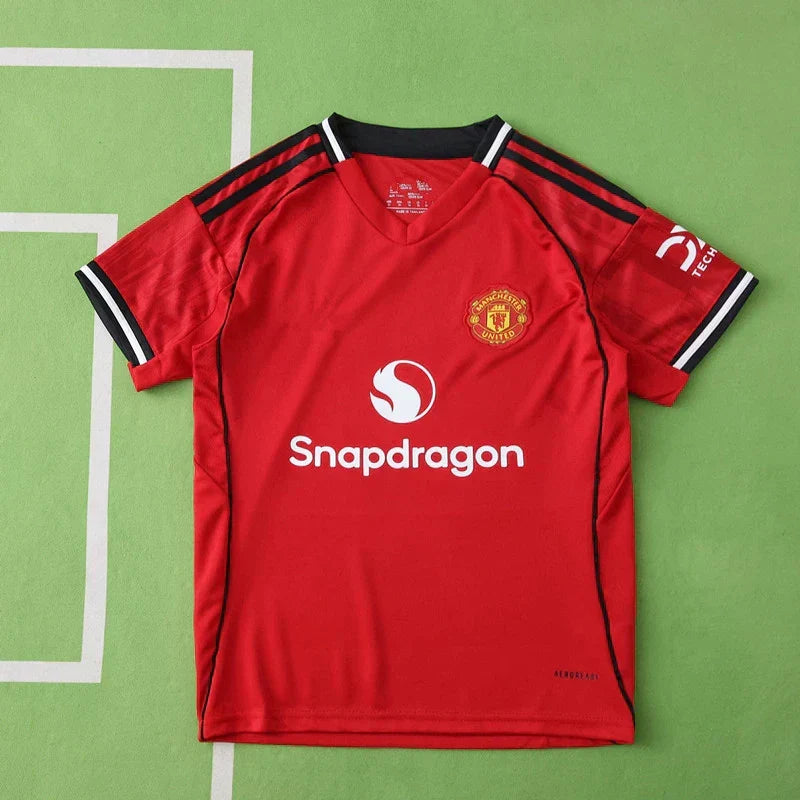 Manchester United FC Home Kids Kit 2025/26 – Custom Name & Number