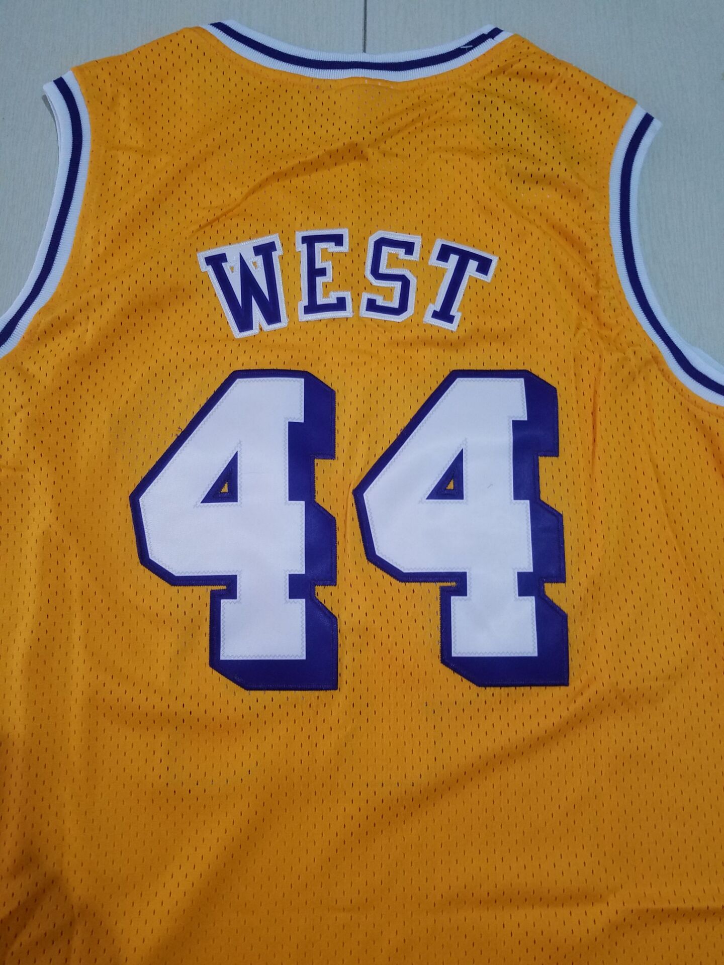 Men's Los Angeles Lakers Jerry West Gold Big & Tall Hardwood Classics Jerseys