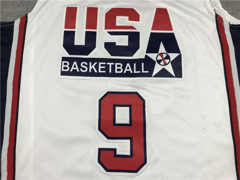 Michael Jordan #9 Team USA Nike 1992 Barcelona Olympics Dream Team White Home Swingman Jersey