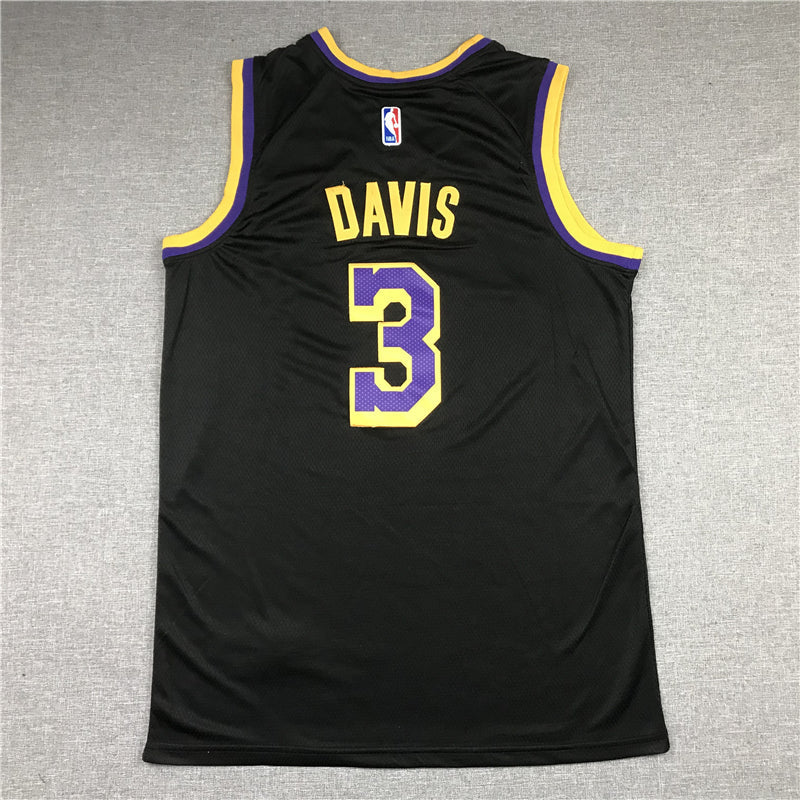 Men's Los Angeles Lakers Anthony Davis Black 2020/21 Swingman Player Jerseys