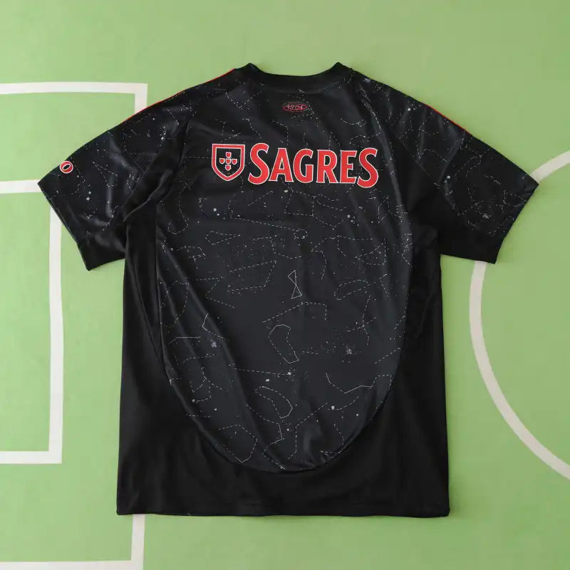 S.L. Benfica Away Jersey 2024/25 – Fan Version | Black Adidas Football Shirt with Emirates Sponsor