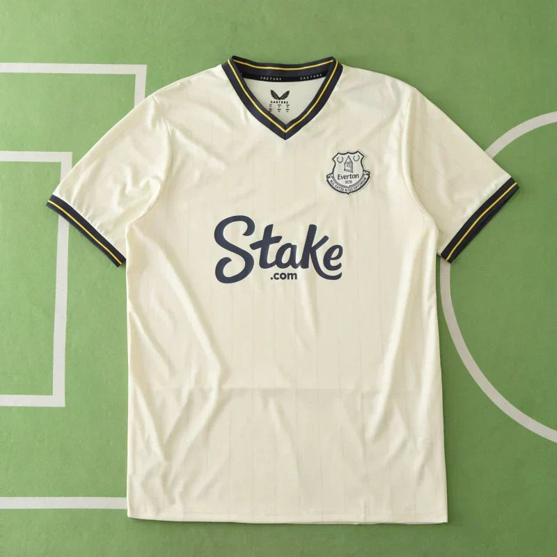 Everton F.C. Third Fan Jersey 2024/25 — Cream Castore Stake.com Edition