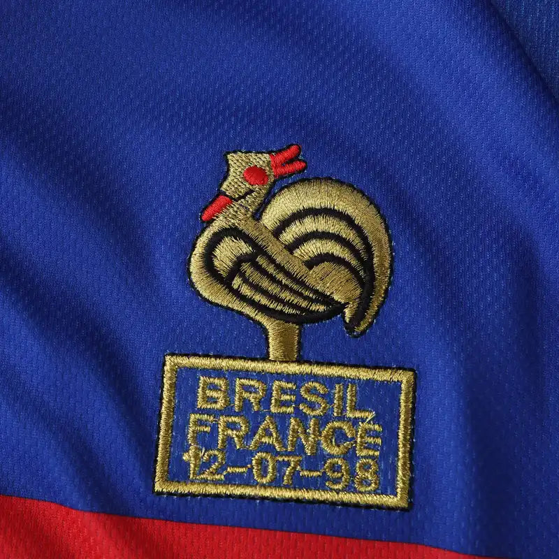 France National Team 1998 Home Retro Fan Jersey – World Cup Vintage Football Shirt