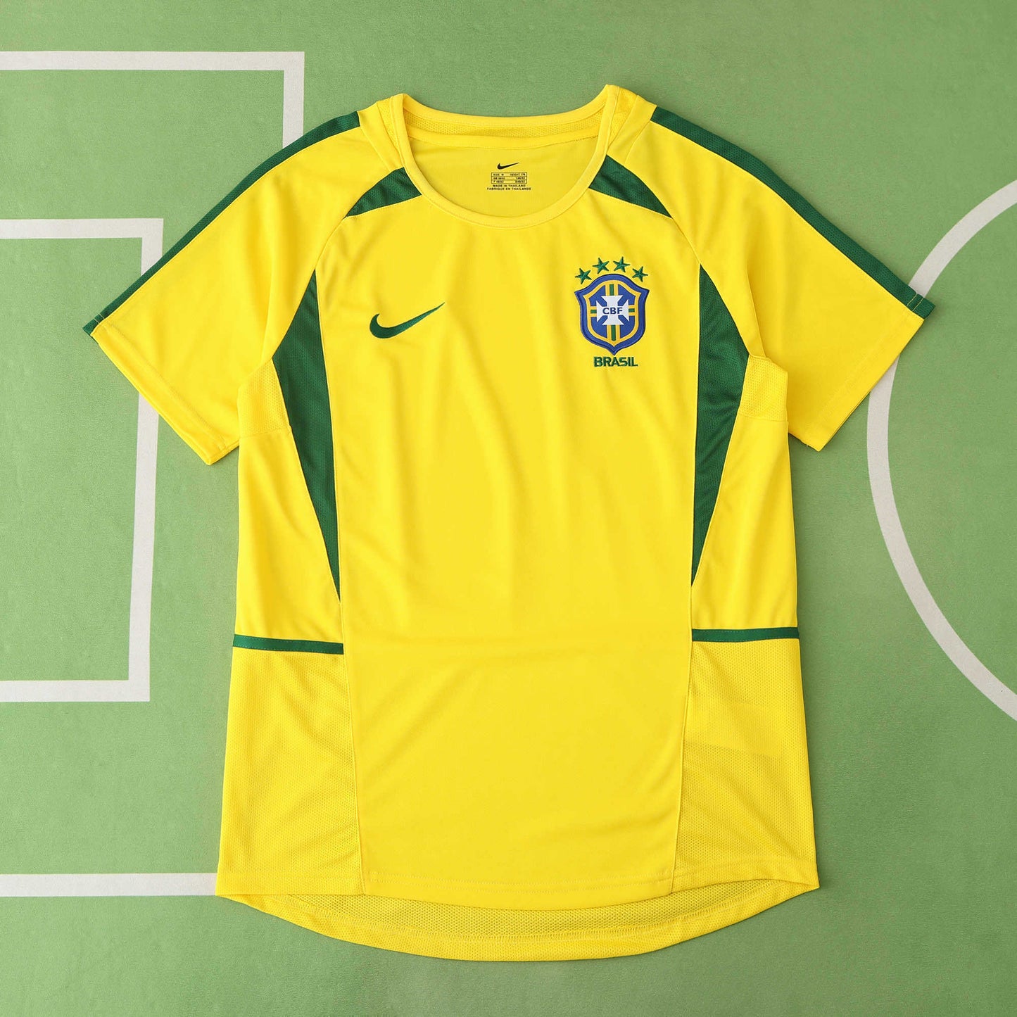 Brazil Home Retro 2002 – Classic Yellow & Green Men's Football Jersey | Fan Version
