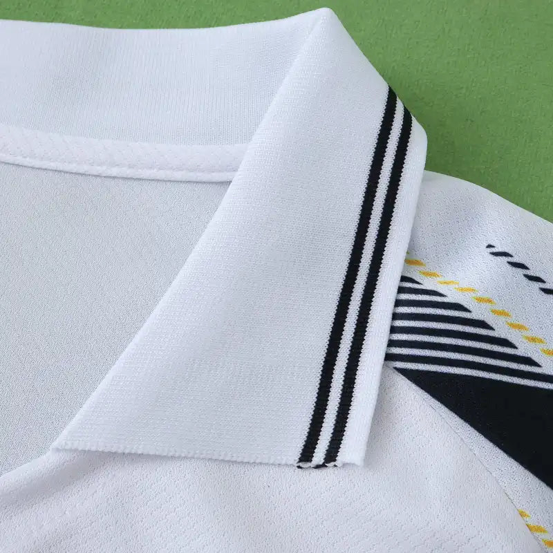Real Madrid 2025/26 White Black Gold Geometric Concept Jersey – X-Design Adidas Fan Version