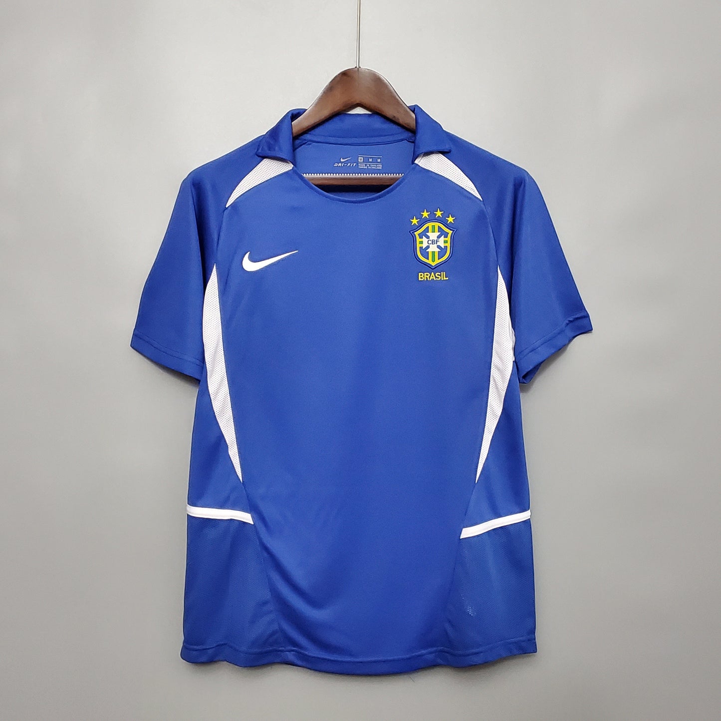 Brazil 2002 Away Retro Jersey – World Cup Winners Blue Nike Kit