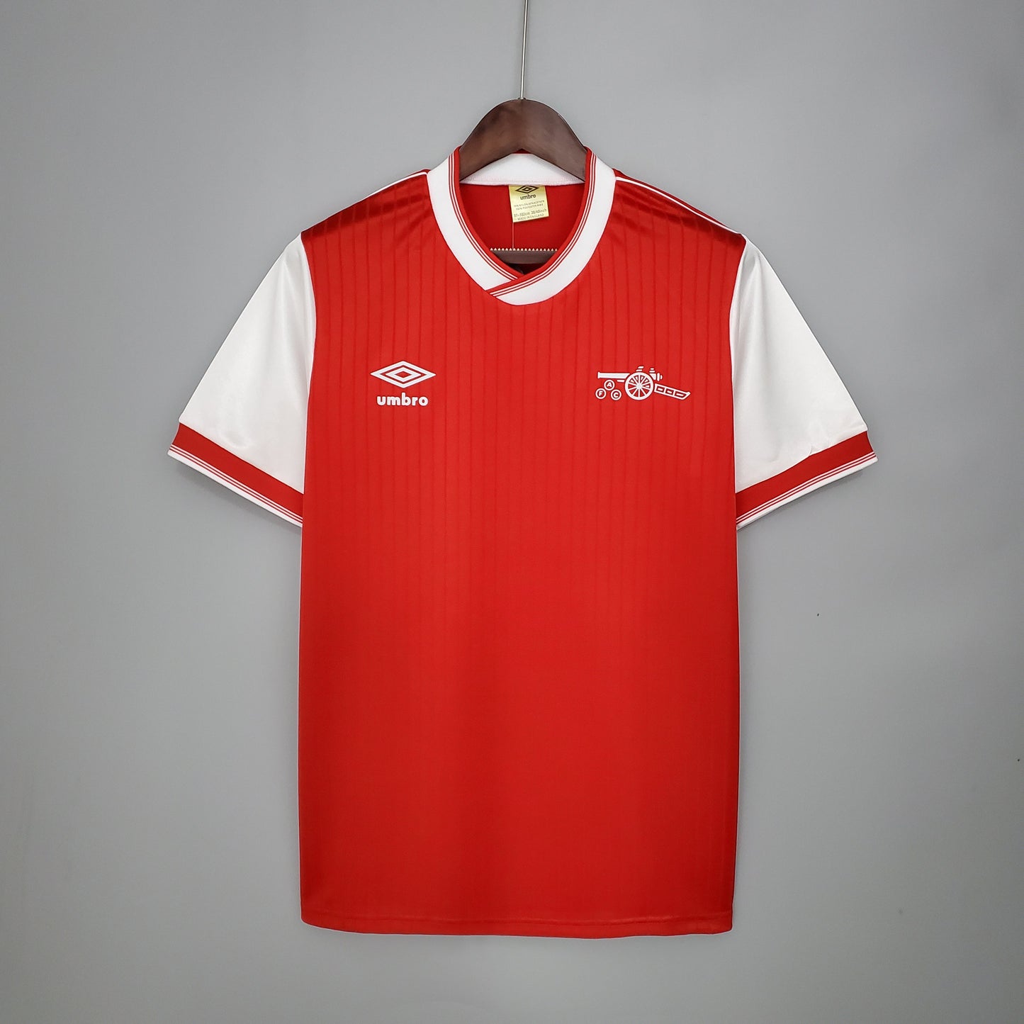 Arsenal 1983-86 Home Retro Jersey – Classic Umbro Red Shadow Stripe Kit