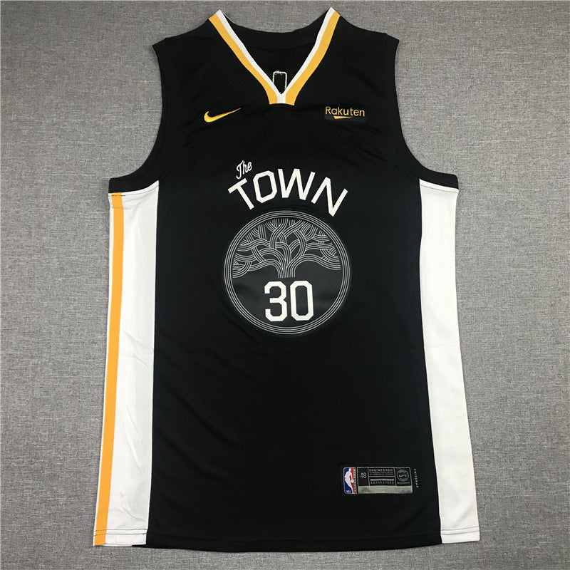 Stephen Curry #30 Golden State Warriors Nike Black "The Town" Oakland Oak Tree City Edition Fast Break Replica Jersey