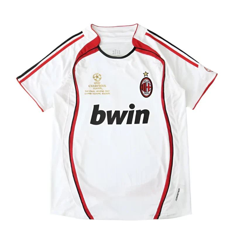 A.C. Milan Away Retro Soccer Jersey 2006/07 – Fan Version | Kaká #22 | Custom Name & Number