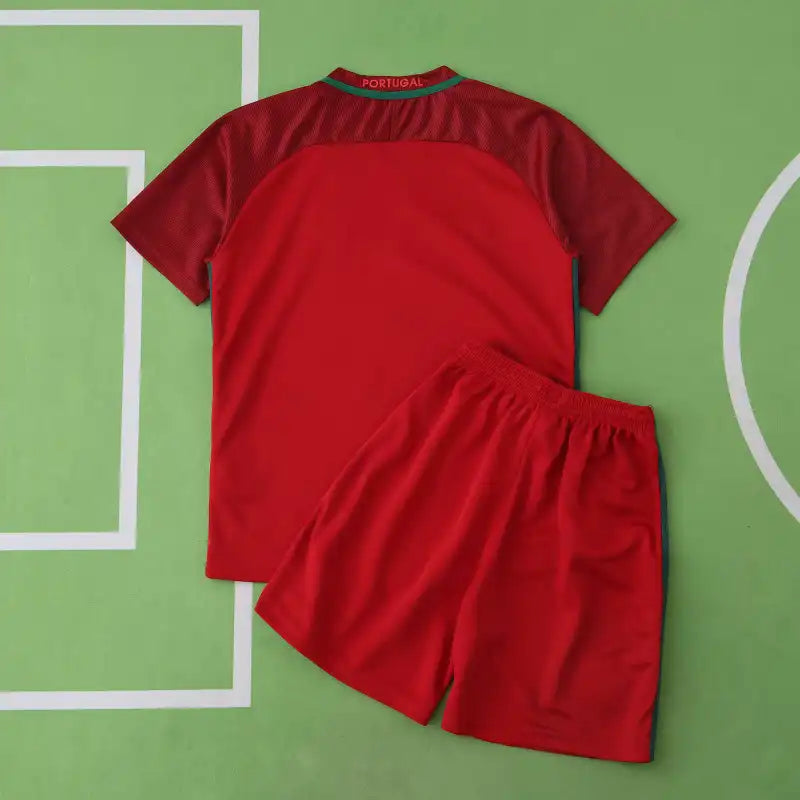 Portugal Home Kids Kit 2016 | UEFA Euro Championship Children's Football Jersey