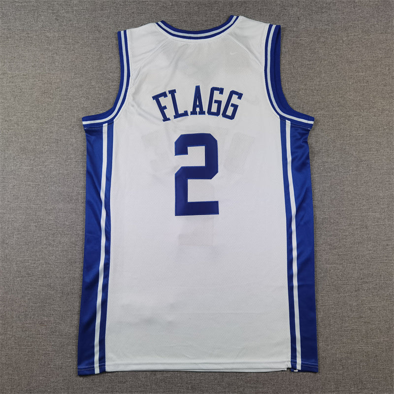 Cooper Flagg #2 Duke Blue Devils White Game Replica Basketball Jersey – NCAA ACC Away