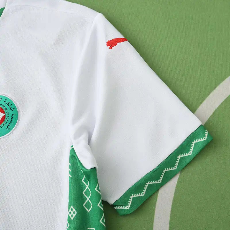 Morocco National Team 2024/25 Away Jersey – White Amazigh Embroidery Fan Version