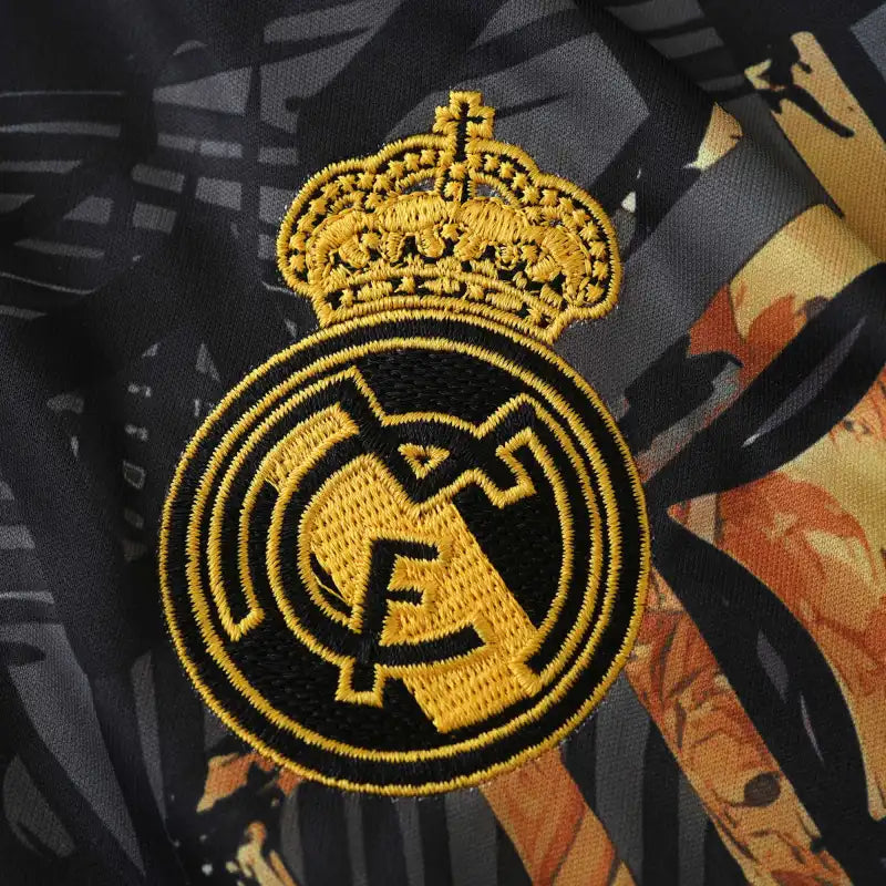 Real Madrid 2024/25 Black Gold Lion Concept Jersey – King of Madrid Adidas Fan Version