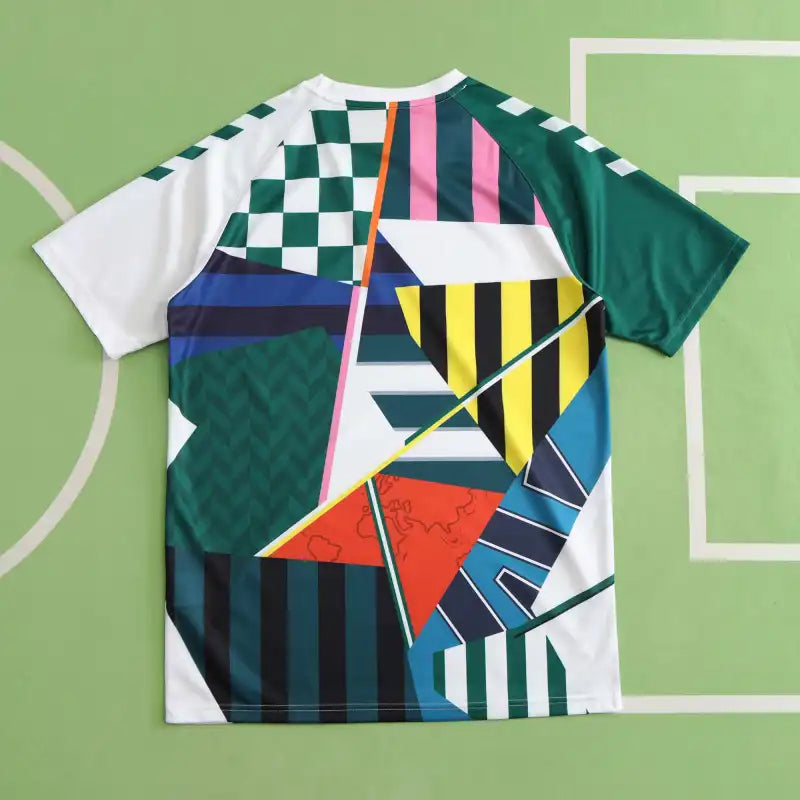 Real Betis Balompié × Hummel Special Edition Fan Version 2023/24 – Fiestas de Primavera Multicolour Geometric Patchwork La Liga Football Jersey