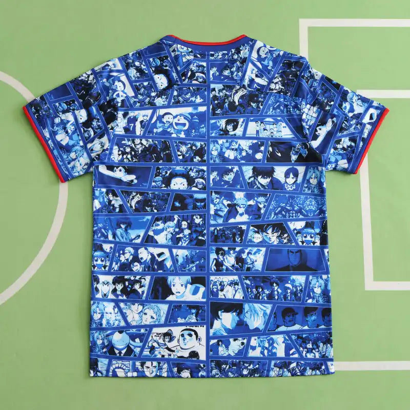 Japan National Team Anime Special Edition Fan Jersey 2024/25 – Blue Manga Print